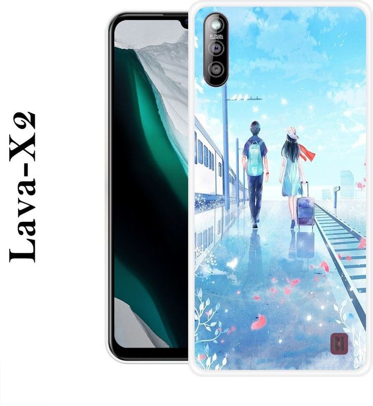 REALKING Back Cover for Lava X2  (Blue, Grip Case, Silicon)