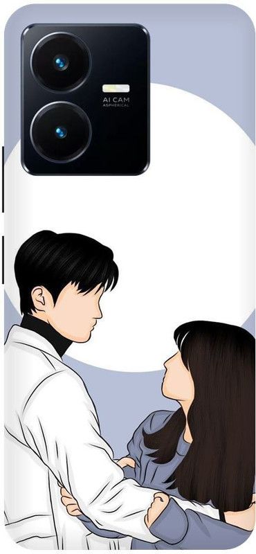 URCHIN Back Cover for Vivo Y22S Couple, Love, Cute, Kdrama, GirlsCover483  (Multicolor, Shock Proof, Pack of: 1)