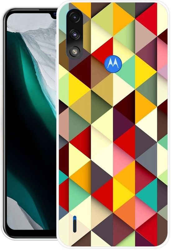 vaidik Back Cover for MOTOROLA E7 Power  (Multicolor, Dual Protection, Silicon, Pack of: 1)