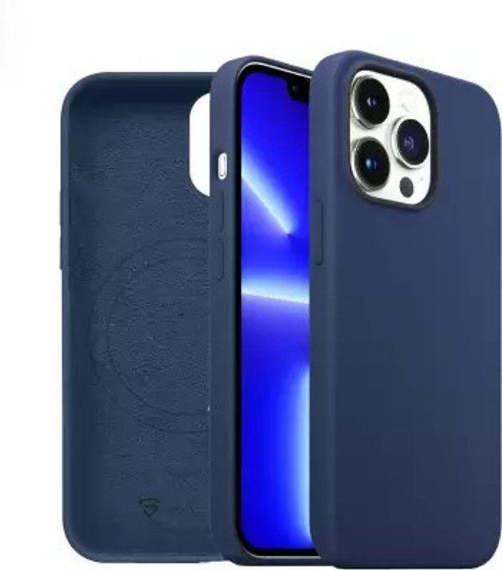 Maitri Back Cover for iPhone 13 Pro  (Blue, Matte Finish, Silicon)