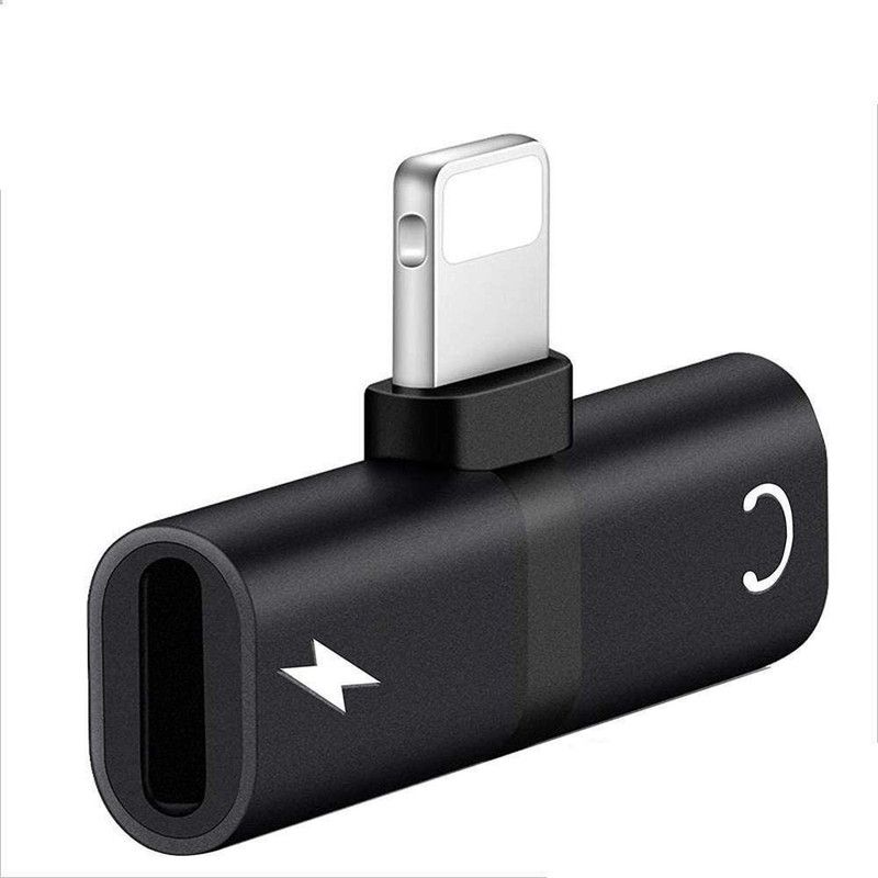 Wonder World Smart Black VXI-107-2 in1 Splitter Earphone Converter and Phone Charger,Compatible for i Phone Audio for i Phone Phone Converter  (iOS, Android)