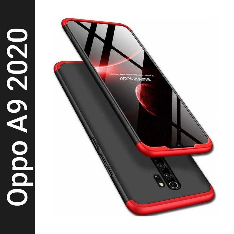 Asprint Front & Back Case for Oppo A9 2020, Oppo A5 2020  (Red, Shock Proof, Pack of: 1)