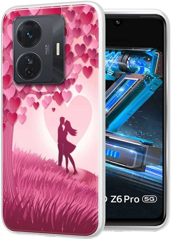 Vascase Back Cover for iQOO Z6 Pro 5G, Vivo T1 Pro 5G  (Pink, Silicon, Pack of: 1)