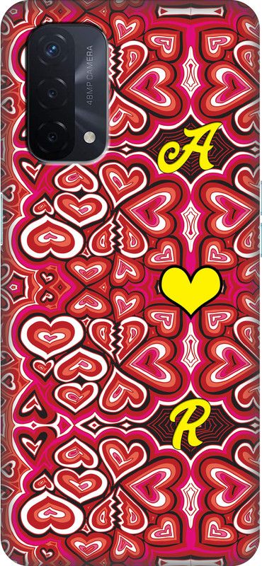 Lilliput Back Cover for OPPO A54 5G  (Red, Yellow, Hard Case, Pack of: 1)
