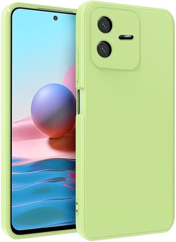 Rugraj Back Cover for VIVO Y22 ( Liquid Silicone )  (Green, Grip Case, Silicon, Pack of: 1)