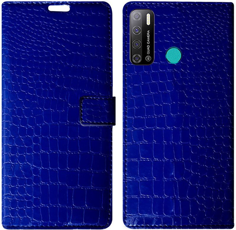 HANIRY Flip Cover for Tecno LC7 flip cover, Navy Blue flip cover for boys, girls, friends, Any other  (Blue, Dual Protection, Pack of: 1)