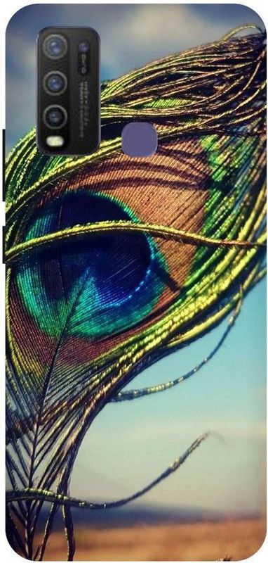 URCHIN Back Cover for Vivo Y30 mor pankh, Krishna ji, kanha, peacock feather, feather  (Multicolor, Shock Proof, Pack of: 1)