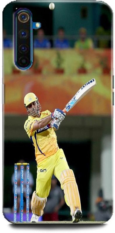 WallCraft Back Cover for Realme 6 Pro MS DHONI, DHONI, INDIAN CRICKET CAPTAIN, SPORTS  (Multicolor, Dual Protection, Pack of: 1)
