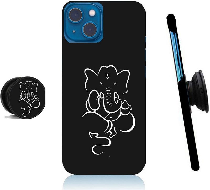 HELLO CASE Back Cover for Apple iPhone 13 Mini  (Black, White)