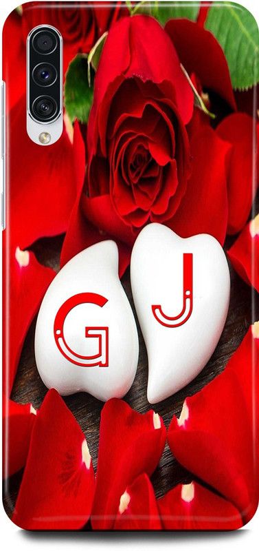 JUGGA Back Cover for Honor 9x Pro, G LOVES J NAME,G NAME, J LETTER, ALPHABET,G LOVE J NAME  (Red, Hard Case, Pack of: 1)