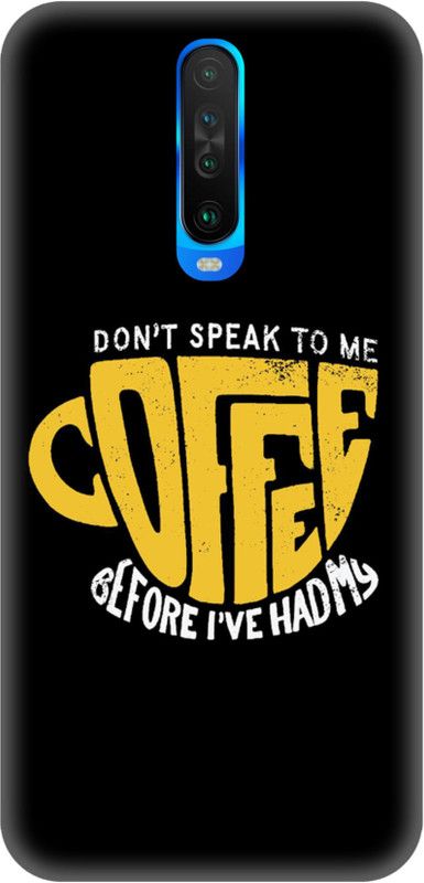 Smutty Back Cover for Poco X2, MZB9011IN, MZB9012IN - Coffee Print  (Multicolor, Hard Case, Pack of: 1)