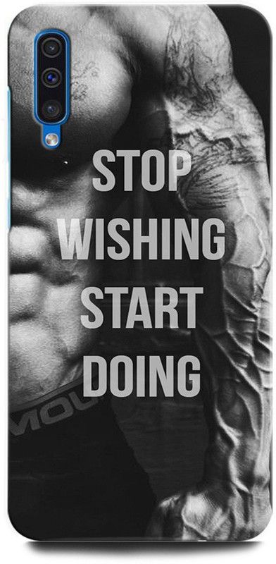 ORBIQE Back Cover for SAMSUNG Galaxy A30s A307FZKWINS GYM, FITNESS, WORKOUT, STOP WISHING START DOING  (Multicolor, Hard Case, Pack of: 1)