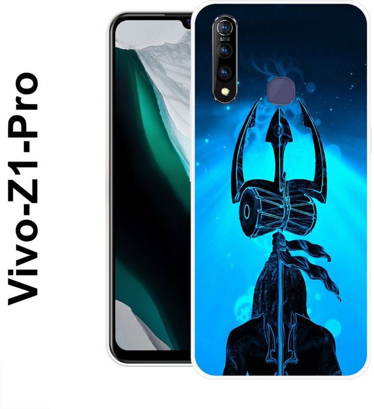 JATLAND Back Cover for Vivo Z1 Pro  (Blue, Black, Grip Case, Silicon)