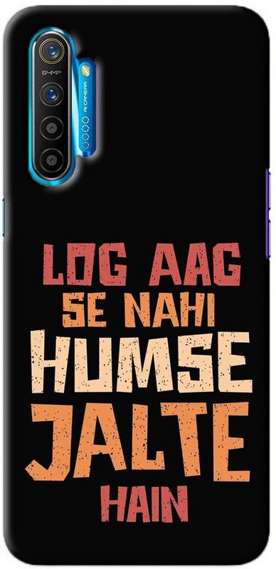 NDCOM Back Cover for REALME XT Log Aag Se Nahi Humse Jalte Hai Attitude Quote Printed  (Multicolor, Hard Case, Pack of: 1)