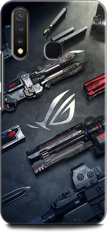 KEYCENT Back Cover for Vivo U20, Vivo 1921 ROG, GUN, PISTOL, ARMY, AMMO, WEAPON, MACHINE GUN  (Multicolor, Pack of: 1)