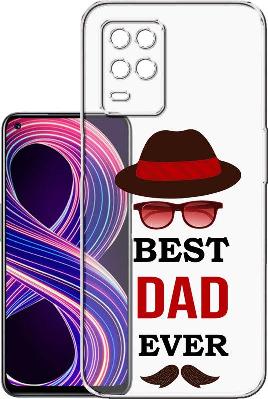 HANIRY Back Cover for Realme 8 Pro / RMX3081 mobile cover | BEST DAD EVER TEXT | Design | PNG_87  (Multicolor, Flexible, Silicon, Pack of: 1)