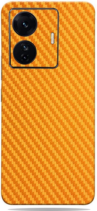 Mclaxa Golden Carbon Fibre Mobile Back Skin, Golden Carbon Fibre, IQOO Z6 PRO 5G Mobile Skin  (Golden Carbon Fibre Skin With Super Matte Finish)