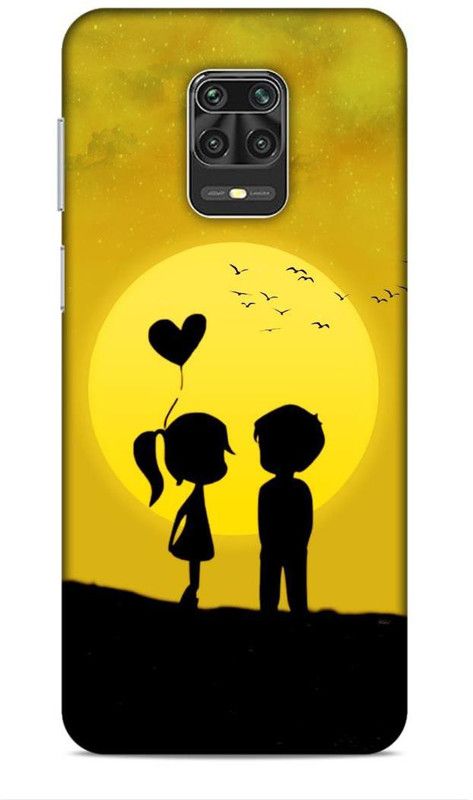 CRAFTARA Back Cover for MI Note 9 Pro, MI Note 9 Pro Max  (Black, Yellow)
