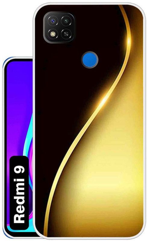 Case Club Back Cover for Mi Redmi 9  (Gold, Grip Case, Silicon, Pack of: 1)