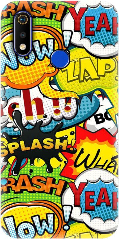 Smutty Back Cover for Realme 3, RMX1825, RMX1821 - Graffiti Print  (Multicolor, Hard Case, Pack of: 1)