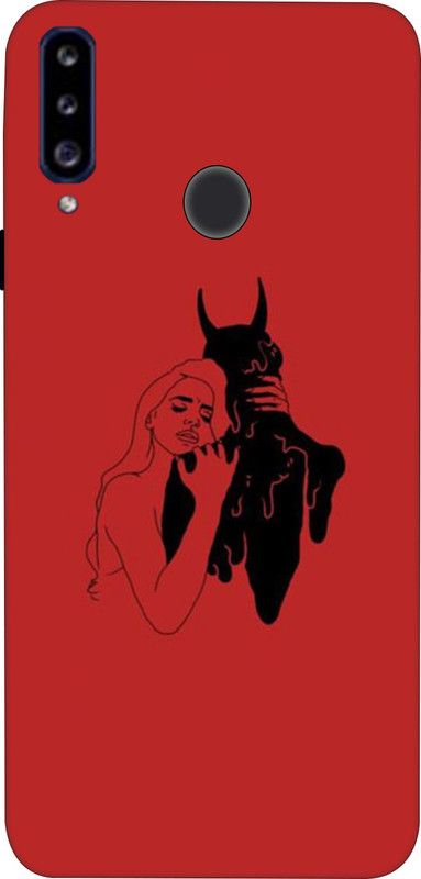 Crockroz Back Cover for Samsung Galaxy A20S  (Red, Waterproof, Silicon)
