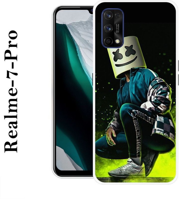 SIMAWAT Back Cover for Realme 7 Pro  (Multicolor, Grip Case, Silicon)