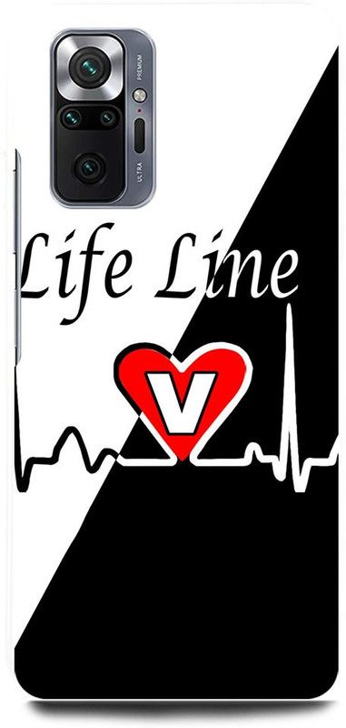 FRONK Back Cover for REDMI Note 10 Pro Max, V, NAME, LETTER, ALPHABET, LIFELINE  (Black, Hard Case, Pack of: 1)