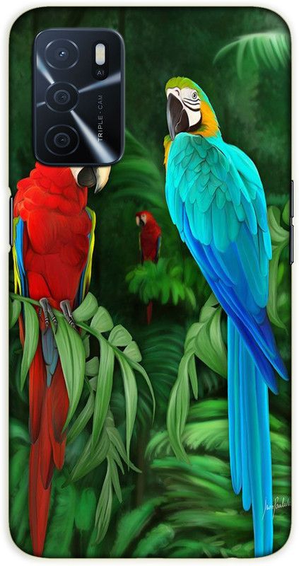 iprinto Back Cover for Oppo A53s 5G, Oppo A16 peacock Back Cover  (Green, Hard Case, Pack of: 1)