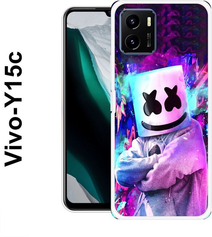KUDI Back Cover for Vivo Y15c  (Blue, Purple, Grip Case, Silicon)