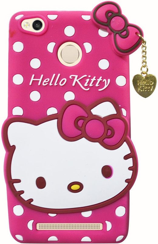 COVERBLACK Back Cover for hello kitty Xiaomi Redmi 3s  (Pink, Flexible, Pack of: 1)