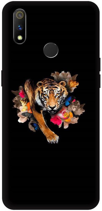 URCHIN Back Cover for Realme 3 cheeta, tiger, lion, animal, flowers, guccie  (Multicolor, Shock Proof, Pack of: 1)