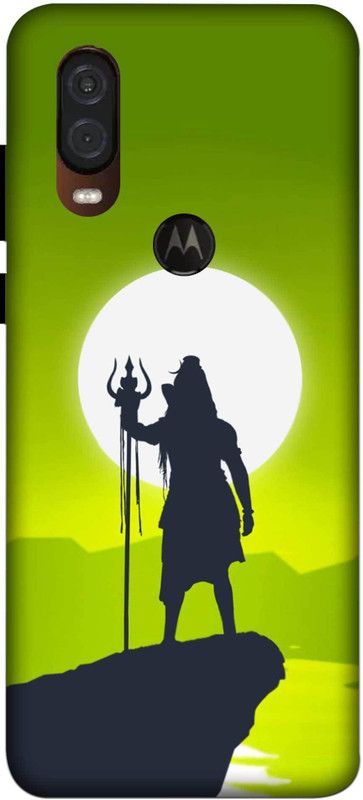 NDCOM Back Cover for Motorola One Vision Lord Shiva Shadow Printed  (Multicolor, Hard Case, Pack of: 1)
