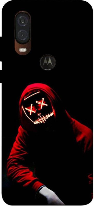 NDCOM Back Cover for Motorola One Vision Neon Mask Boy Printed  (Multicolor, Hard Case)