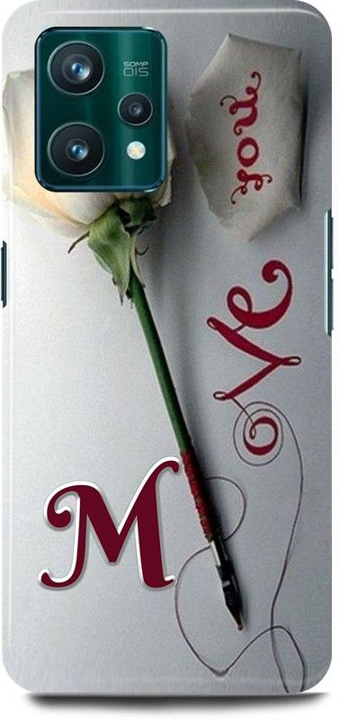 play fast Back Cover for Realme 9 Pro 5G, RMX3471 M, NAME, LETTER, ALPHABET, LOVE  (Silver, Hard Case)