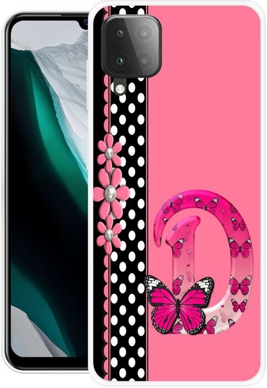 DESILOVE Back Cover for Samsung Galaxy M22  (Pink, Black, Grip Case, Silicon, Pack of: 1)