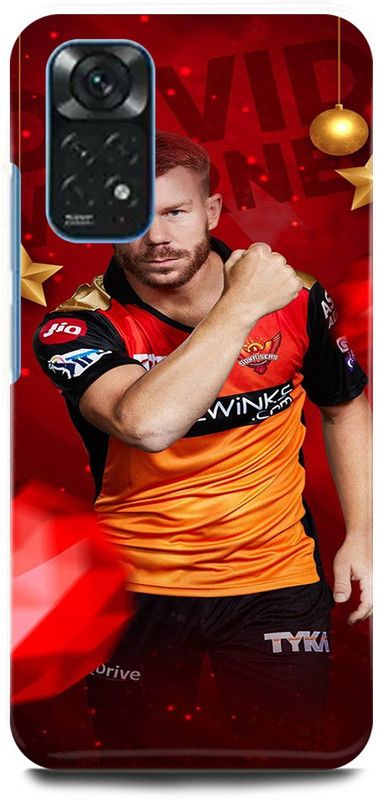 play fast Back Cover for POCO M4 Pro DAVID, WARNER, SUNRISES, HYDERABAD  (Orange, Hard Case, Pack of: 1)
