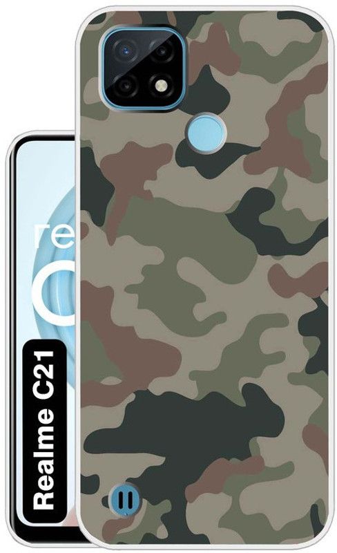 Case Club Back Cover for realme C21  (Khaki, Grip Case, Silicon, Pack of: 1)
