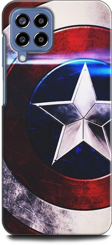 WallCraft Back Cover for SAMSUNG Galaxy M53 5G CAPTAIN AMERICA, SHIELD, AVENGER, MARVEL, COMIC  (Multicolor, Dual Protection, Pack of: 1)
