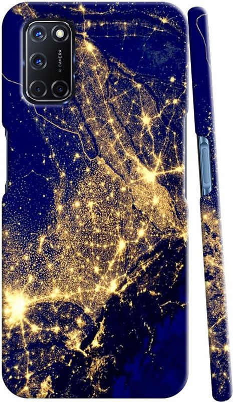 SRI SAI CREATION Back Cover for Oppo A52  (Purple, Gold, Dual Protection, Pack of: 1)