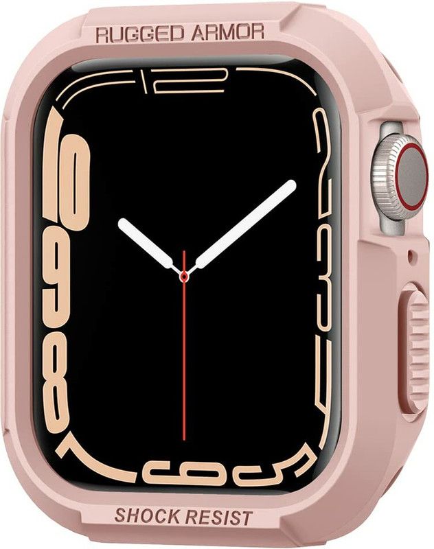 Spigen Rugged Armor Front & Back Case for Apple Watch 8 (41mm) | SE2 / 7 / 6 / SE / 5 / 4 (40mm)  (Pink, Rugged Armor, Pack of: 1)