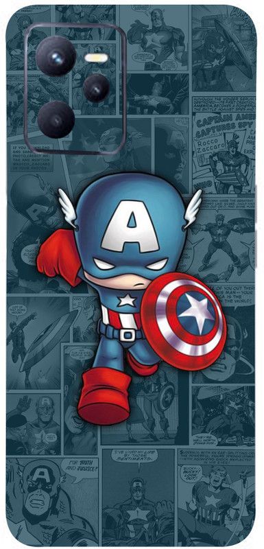CLAXA Captain Art Realme C35 Back Skin Guard, Captain Art, REALME C35 Mobile Skin  (Captain Art Skin With Super matte finish)