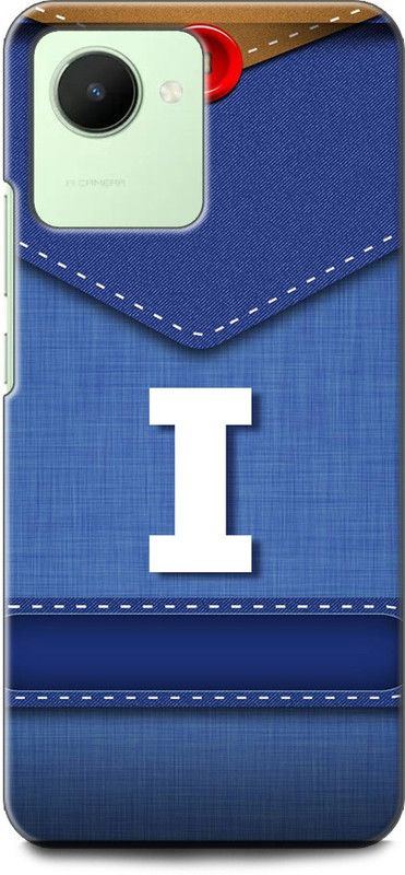 WallCraft Back Cover for Realme Narzo 50i Prime, RMX3506 I, I LETTER, I NAME, BLUE, JEANS, I ALPHABET, ALPHABET  (Multicolor, Dual Protection, Pack of: 1)
