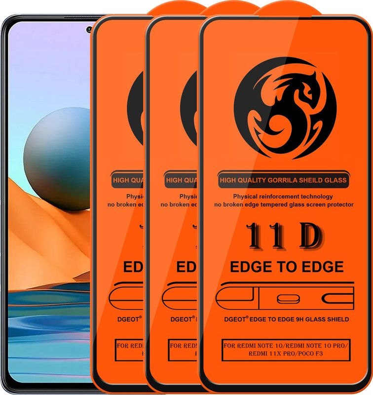HQ Protection Edge To Edge Screen Guard for Redmi Note 10 Pro  (Pack of 3)