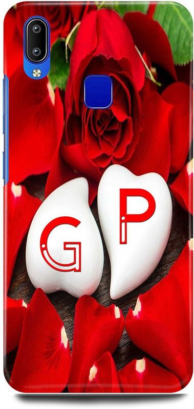JUGGA Back Cover for Vivo Y95, 1807, G LOVES P NAME,G NAME, P LETTER, ALPHABET,G LOVE P NAME  (Red, Hard Case, Pack of: 1)