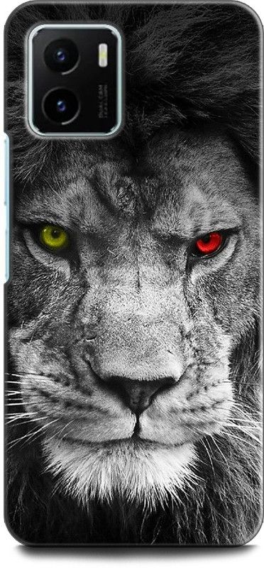 WallCraft Back Cover for Vivo Y15s, V2120 LION, THE KING OF JUNGAL, LION FACE  (Multicolor, Dual Protection, Pack of: 1)