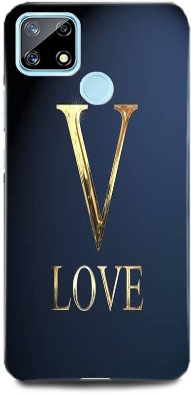 MP ARIES MOBILE COVER Back Cover for REALME C25S, RMX3197, V LETTER V ALPHABET V LOVE V NAME  (Multicolor, Hard Case, Pack of: 1)
