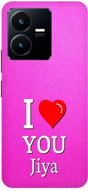 Zaplab Back Cover for Zaplab Back Cover For VIvo Y22, V2207 I Love You Jiya  (Multicolor, Shock Proof, Pack of: 1)