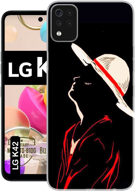 kudia Back Cover for LG K42, LMK420, LMK420H, LMK420E, LMK420Y  (Black, White, Silicon, Pack of: 1)