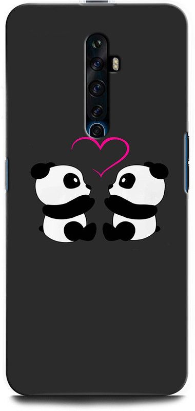 ORBIQE Back Cover for OPPO Reno2 F 1989 PANDA, LOVE, BEAR, AMOR, ANIMATION HEART  (Multicolor, Hard Case)