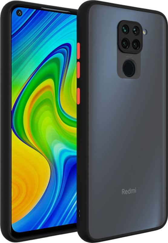 AOnes Back Cover for Xiaomi Redmi Note 9  (Black, Cases with Holder, Pack of: 1)